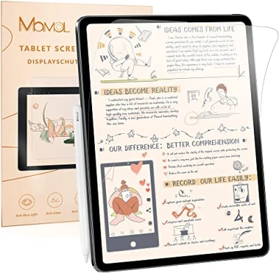 Afbeelding van 2 stuks Like Paper matte beschermfolie voor iPad Pro 11 (2018 2021) en Air 4 (2020) 10,9 inch folie displayfolie tekenen schrijven zoals op papier