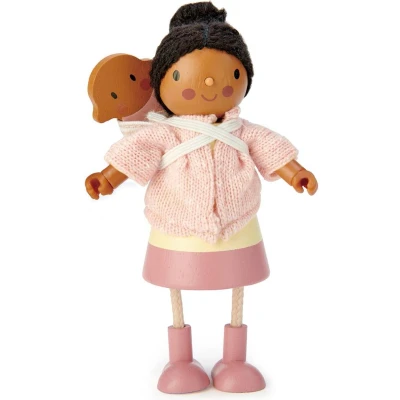 Afbeelding van Tender leaf toys poppenhuispop mw. forrester en haar baby 13 cm