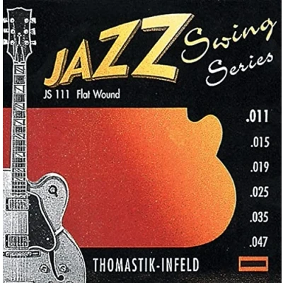 Afbeelding van Thomastik JS111 E snarenset 011 015 019 025 035 047 Jazz Swing Flat wound