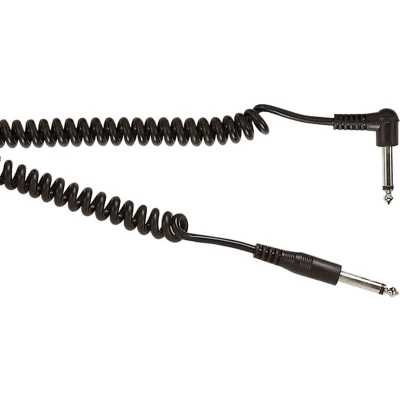 Afbeelding van 6,35mm Jack mono audio spiraalkabel haaks 6 meter