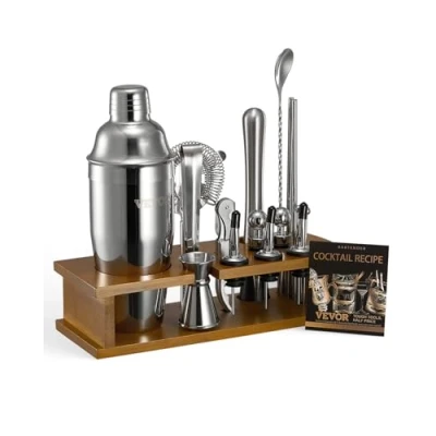 Afbeelding van VEVOR Cocktail Shaker 18 delige Bartenderset RVS Barmixer