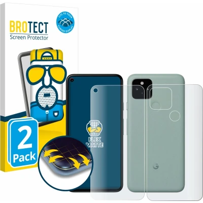 Afbeelding van BROTECT Screenprotector voor Google Pixel 5 (Voor+Achter) Folie Beschermfolie matte volledig dekking (2 Stuks)