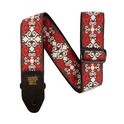 Afbeelding van Ernie Ball Red Trellis Jacquard Strap