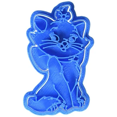 Afbeelding van Cuticuter Marie Aristogatos koekjessnijder, blauw, 8 x 7 1,5 cm