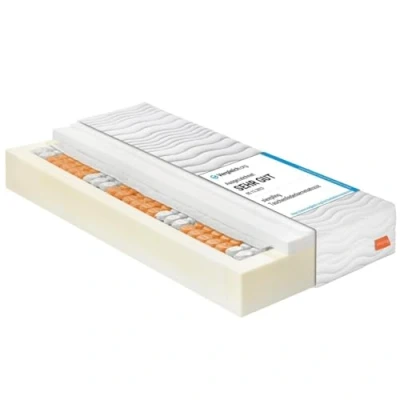 Afbeelding van sleepling 196388 pocketveringmatras Innovation 420 pocketvering met visco matrasbeschermer, 7 zone pocketveringmatras, Made in EU, Ökotex 100, hardheidsgraad 3, 90 x 200 25 cm, wit