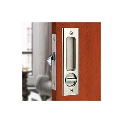 Afbeelding van Schuifdeur Slot Insteekslot Handvat Onzichtbaar Verzonken Klink Meubels Houten deurslot/160 mm zilver