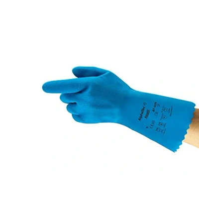 Afbeelding van Handschoen Alphatec 87 029, Maat 8 Latex Blauw per 120