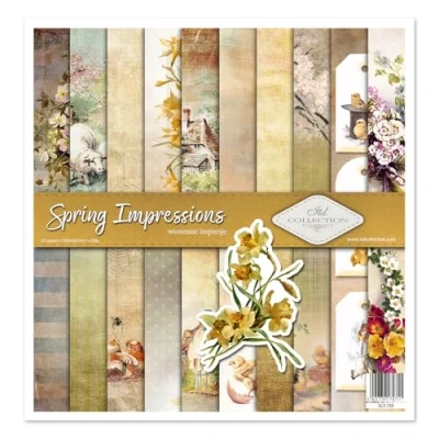 Afbeelding van ITD Collection scrapbooking Pack 30 x cm, papier, decoratief decoupage, kaartmaken, papierformaat 310 320 mm (Spring Impressions, SLS058)
