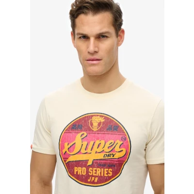 Afbeelding van Superdry Gasoline Graphic Relaxed T shirt Met Korte Mouwen Beige M Man