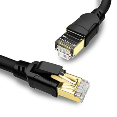 Afbeelding van Yauhody Cat8 Ethernet Cable 8m, 40Gbps 2000MHz Netwerkkabel Hoge Snelheid S/FTP RJ45 Kabel Heavy Duty Lan voor Poe, Router, Modem, PC, Switch, PS5, Smart TV Laptop (Zwart)