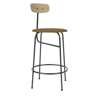 Afbeelding van Audo Copenhagen Afteroom Counter Barkruk H92 Zitting Bouclé 06 Naturel Eiken