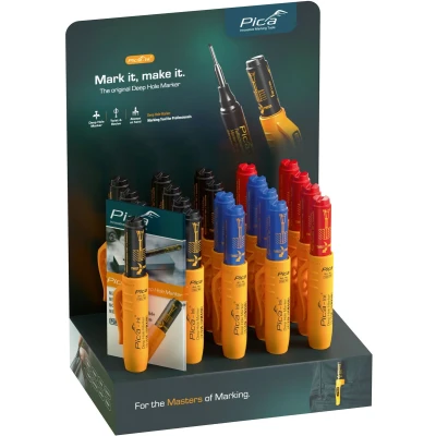 Afbeelding van Lyra Pica merkstift display (10 zwart. 5 rood. blauw)