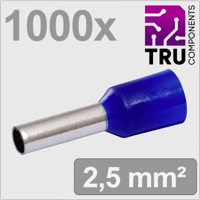 Afbeelding van TRU COMPONENTS TC 13377208 Adereindhulzen 2.5 mm² Deels geïsoleerd Blauw 1000 stuk(s)