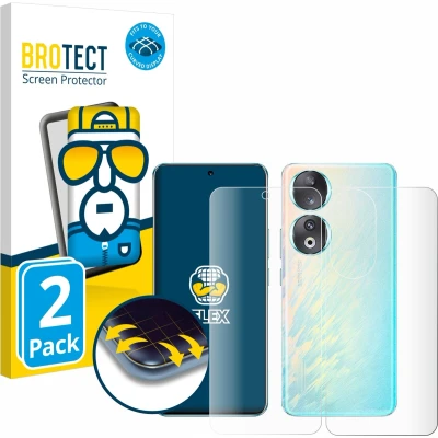 Afbeelding van BROTECT Full Cover Screen Protector voor Honor 90 (Voor+Achter) (2 Stuks) Schermbeschermer, 3D Curved
