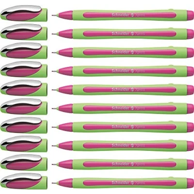 Afbeelding van fineliner Schneider Xpress 0,8mm roze doos met 10 stuks