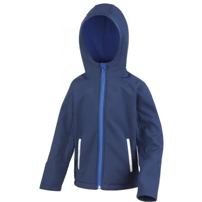 Afbeelding van Result Youth TX Performance Hooded Soft Shell Jacket RT224Y Navy/Royal XXL (13 14)