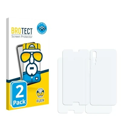 Afbeelding van BROTECT Screenprotector voor Huawei P20 Pro (Voor+Achter) Folie Beschermfolie transparant volledig dekking (2 Stuks)