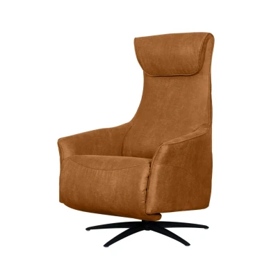 Afbeelding van Label51 Lund elektrische fauteuil micro suède cognac Mircovezel