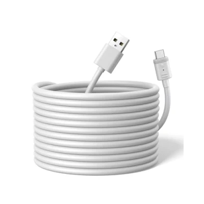 Afbeelding van Eufy Security 4,5 m USB A naar C stroomkabel, geschikt voor eufyCam S3 Pro en alle toekomstige camera&#039;s op batterijen, continue stroomvoorziening 24 uur per dag veiligheid