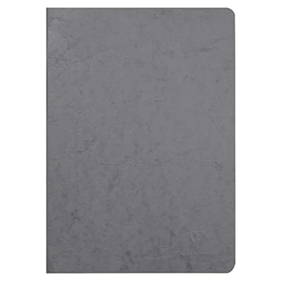 Afbeelding van Clairefontaine 733005C Age Bag collectie Grijs Gehecht Schrift A4 21x29,7 cm 96 Pagina&#039;s met Blanco Wit Papier 90 g Gelamineerde Cover Lederachtige Textuur