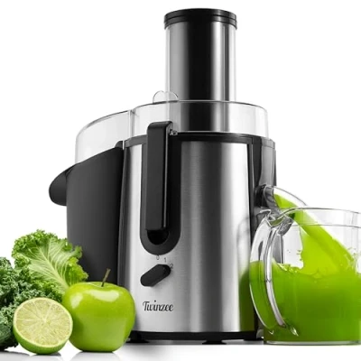 Afbeelding van Twinzee Centrifuge Fruit en Groentensapcentrifuge 850W Sapcentrifuge met 75 mm hals 2 snelheden