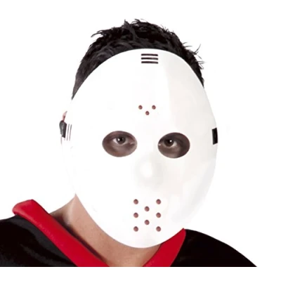 Afbeelding van Fiestas Guirca Hockey masker Wit PVC halloween Enge Maskers volwassenen Horror kinderen