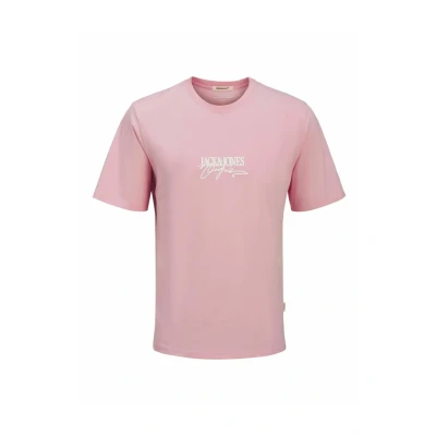 Afbeelding van Jack &amp; Jones LOGO Rundhalsausschnitt Tshirt print, Heren, Maat: XXL, Tickled pink