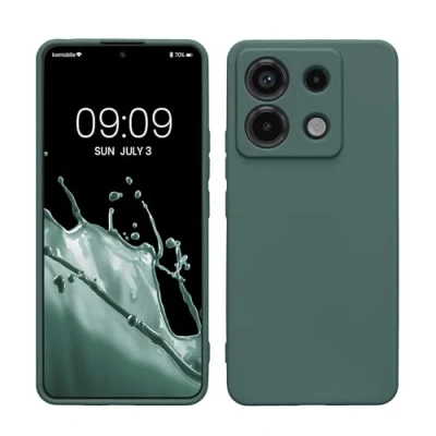 Afbeelding van kwmobile telefoonhoesje geschikt voor Xiaomi Redmi Note 13 Pro 5G / Poco X6 Hoesje smartphone Precisie camera uitsnede In blauwgroen