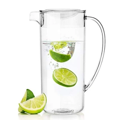 Afbeelding van Youngever 2L Plastic Kan Met Deksel, Waterkan Plastic, Sapkan Waterkara Dekself, Kunststof Kruik Hittebestendige Karaf