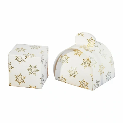 Afbeelding van LOBERON Geschenkdoosje set van 2 Hartsfield wit/goudkleurig