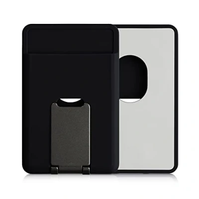 Afbeelding van kwmobile kaarthouder geschikt voor Apple iPhone 15 / 14 13 12 Series Magnetische pasjeshouder compatibel met MagSage Creditcardhouder in zwart