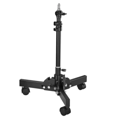 Afbeelding van Walimex Pro Bodem rolstatief compact 70cm (maximale werkhoogte 18 tot 70cm, belastbaarheid: 6 kg, aansluitadapter 5/8 inch Spigot met 1/4 en 3/8 aansluiting) zwart