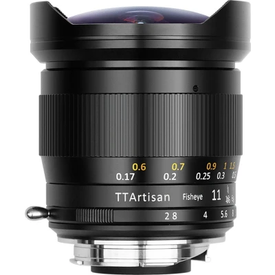 Afbeelding van TT Artisan Fisheye Lens 11mm f 2.8 Aansluiting Sony E Mount Ultra Groothoek voor Volledig Formaat in Aluminium Behuizing Beeldhoek 180 Graden F2.8 Zwart