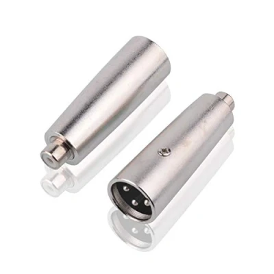 Afbeelding van S SIENOC Vernikkelde XLR (M) naar RCA (F) adapter, plug female connector metaal zilver (XLR (F), 2 stuks)