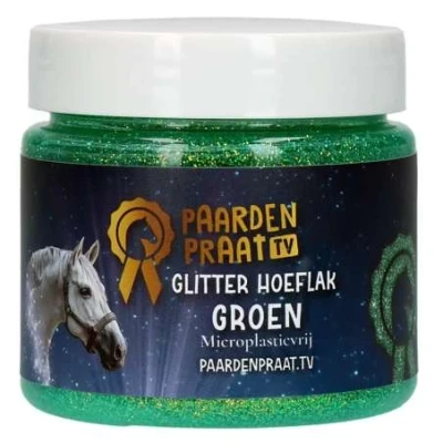 Afbeelding van Paardenpraat Hoeflak Glitter Groen 150ml