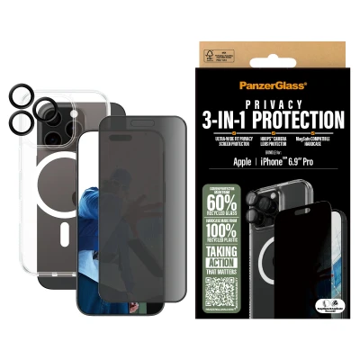 Afbeelding van PanzerGlass PG 3 in 1 Priv Bundle iPhone 16P 6.9Inch