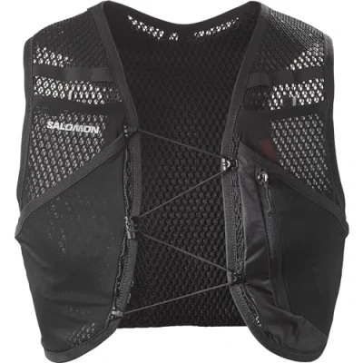 Afbeelding van Salomon Active Skin 4 Compatibel met kolven Unisex hardloopvest wandelpad, 4L, Precision Fit, gemakkelijke toegang precisie pasvorm en geoptimaliseerde opslag, zwart, L