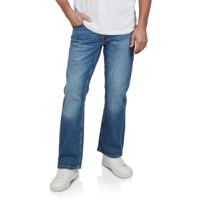 Afbeelding van Mustang Oregon Bootcut jeans, Heren, Maat: 34x32, Medium blue denim