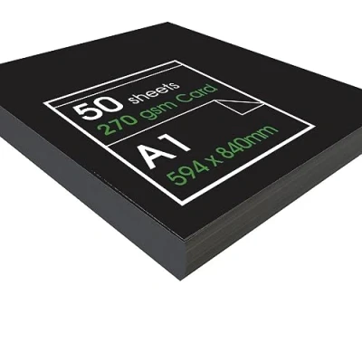 Afbeelding van Artway Enviro A1 zwarte kaart 50 vellen van 270gsm gerecycleerde kaart/papier