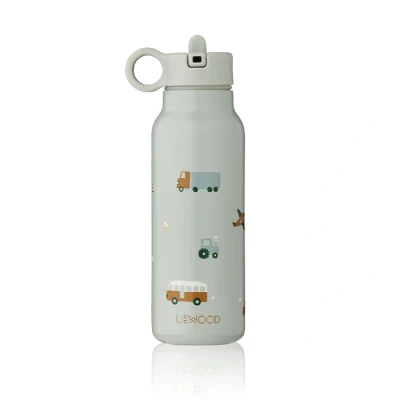 Afbeelding van Liewood Falk Drinkfles 350 ml. Vehicles/Dove Blue Mix