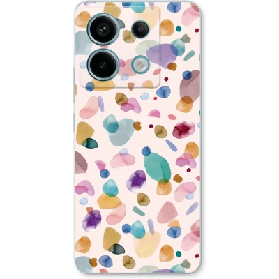 Afbeelding van Case Company® hoesje geschikt voor Xiaomi Poco X6 Terrazzo Memphis Soft Cover Telefoonhoesje Bescherming aan alle Kanten en Schermrand