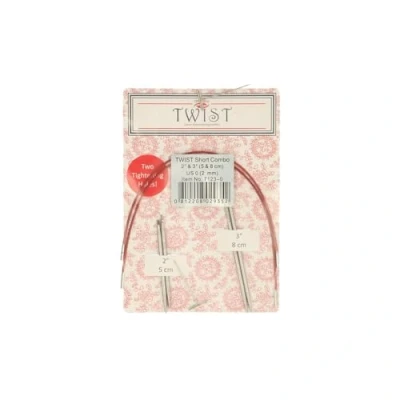 Afbeelding van ChiaoGoo Twist (5 + 8cm, 2.00mm) Lace korte verwisselbare naaldpunten Combo Pack 1 eenheid