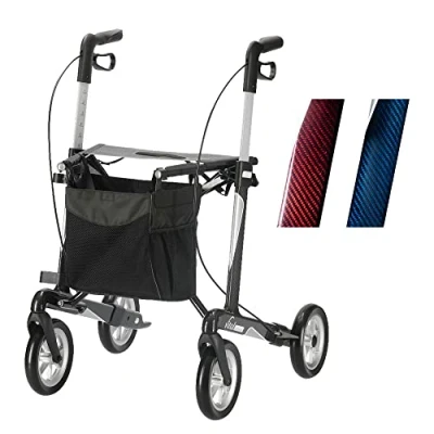 Afbeelding van Russka lichtgewicht rollator Vital Carbon Max gebruikers gewicht 150 kg 6.15 Saffier Blauw