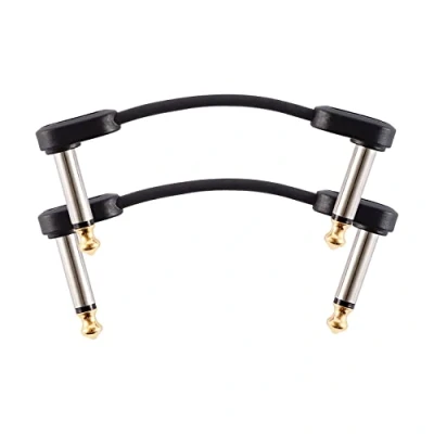 Afbeelding van D&quot;;Addario PW FPRR 202 Flat Patch Cable mono jack haaks 5 cm (set van 2)
