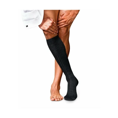 Afbeelding van FALKE No. 2 Finest Cashmere heren kniekousen antraciet (anthra.mel) Maat: 45 46
