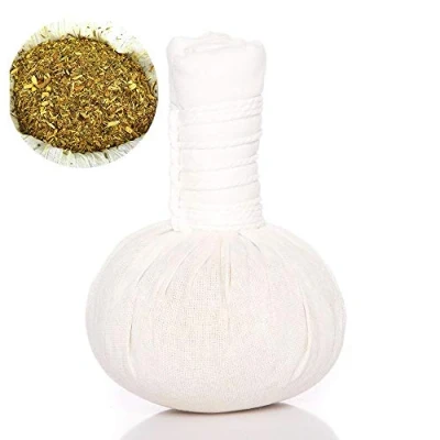 Afbeelding van 10 stuks Thaise Kruidenkompresballen *Origineel* 200g MyThaiMassage voor Traditionele Massage, Wellness &amp; Spa 100% Natuurlijke Ingrediënten in een onbehandelde Katoenen Doek