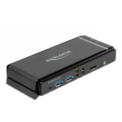 Afbeelding van Delock DisplayPort 1.4 KVM Switch 8K 60 Hz mit USB 5 Gbps und Audio