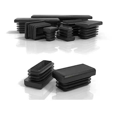 Afbeelding van PD® Lamellenpluggen 30x15 mm voor vierkante buis Eindkappen van PE kunststof Afdekpluggen stalen buis, roestvaststalen aluminium &amp; profiel Rechthoekige pluggen 4 st