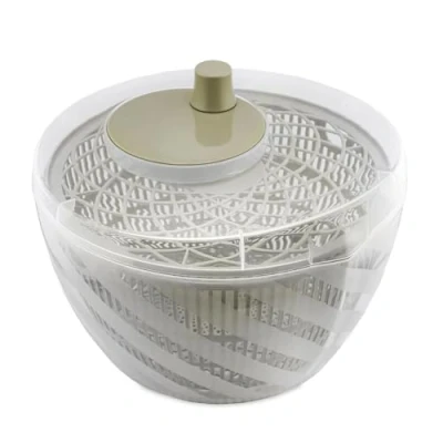 Afbeelding van BranQ GreenSpin Slacentrifuge 6L duurzame sladroger met slinger BPA vrij kruiden spinazie rucola droog licht compact vaatwasser veilig keuken olijfgroen stijlvol