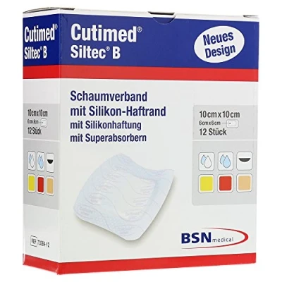 Afbeelding van Cutimed Siltec B Schuimplaat, 10 x cm, met hechting.